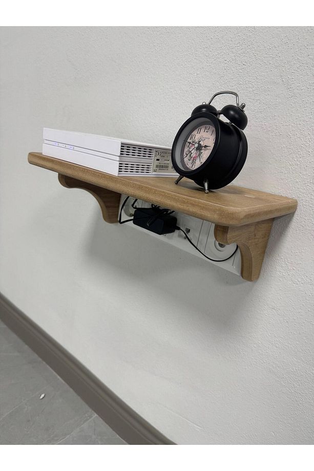 Dekoratif Priz Üstü Raf, Tekli Modem Rafı - 4