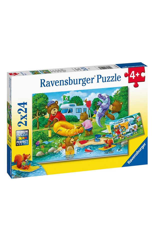 2x24p Puzzle Ayı Ailesi Kampta - 1