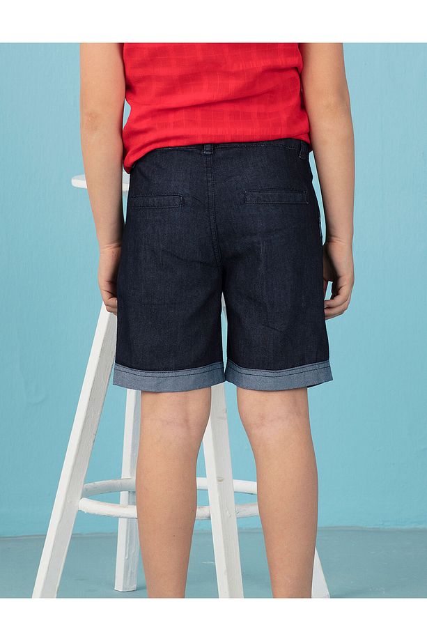 Duble Paça Erkek Çocuk Denim Şort - 2