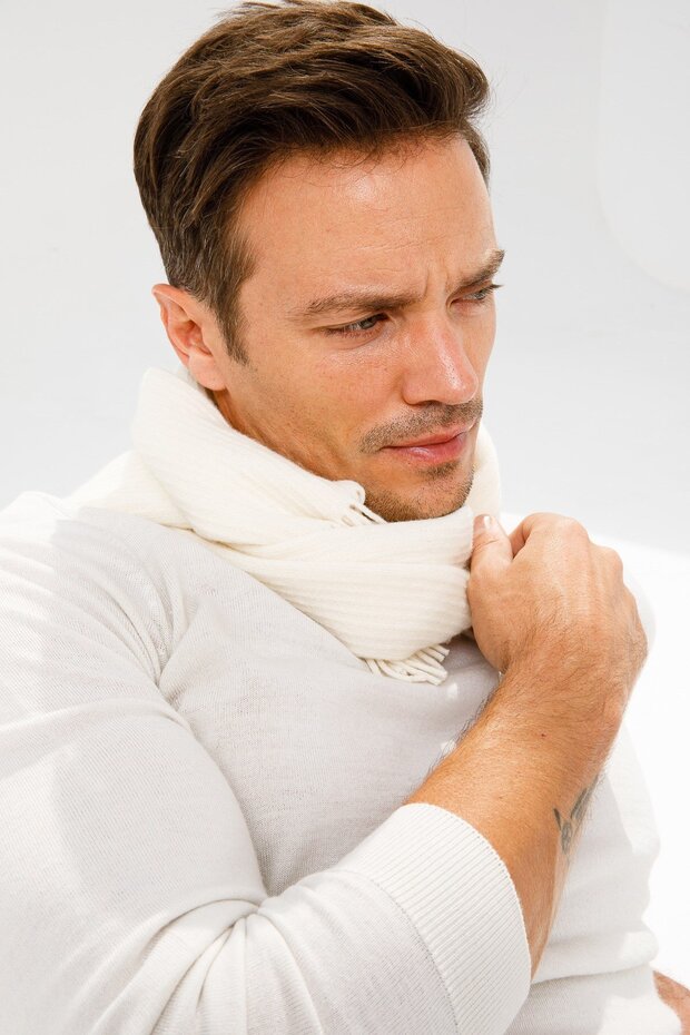 وشاح صوف عادي للرجال - 2