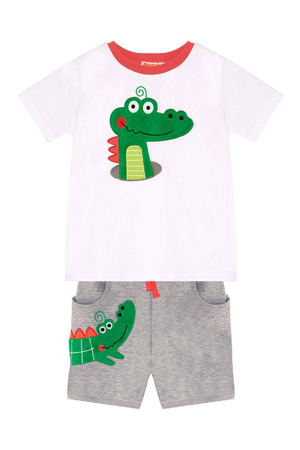 Timsah Baggy Erkek Çocuk Yazlık T-shirt Şort Takım - 3