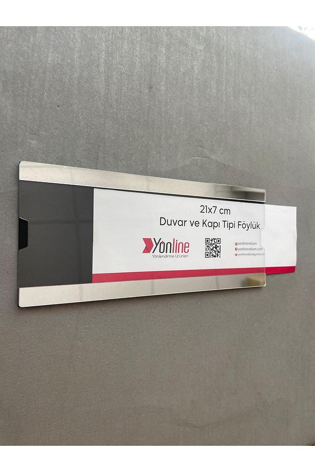 Kapı ve Duvar Tipi Kolay Değiştirilebilir A4 1/3 Föylük Siyah Tabanlı - 3