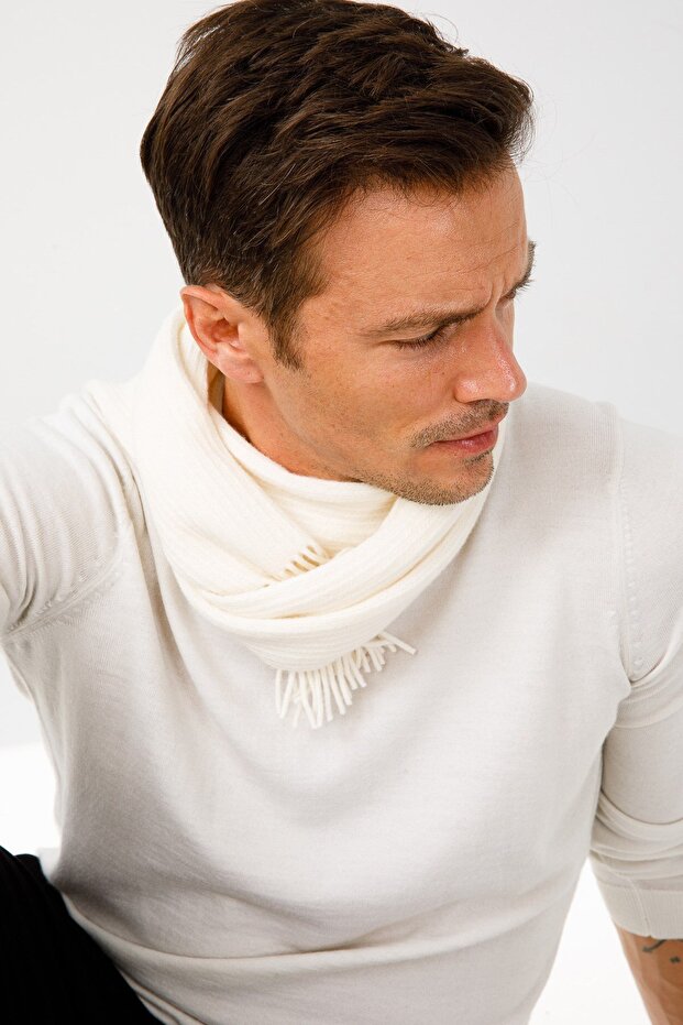 وشاح صوف عادي للرجال - 5