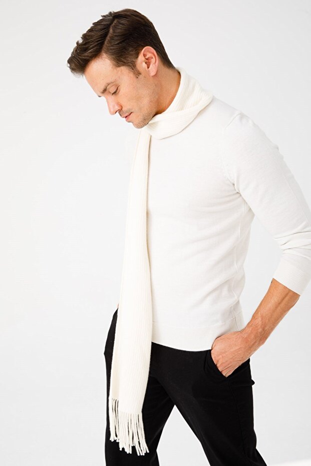 وشاح صوف عادي للرجال - 3