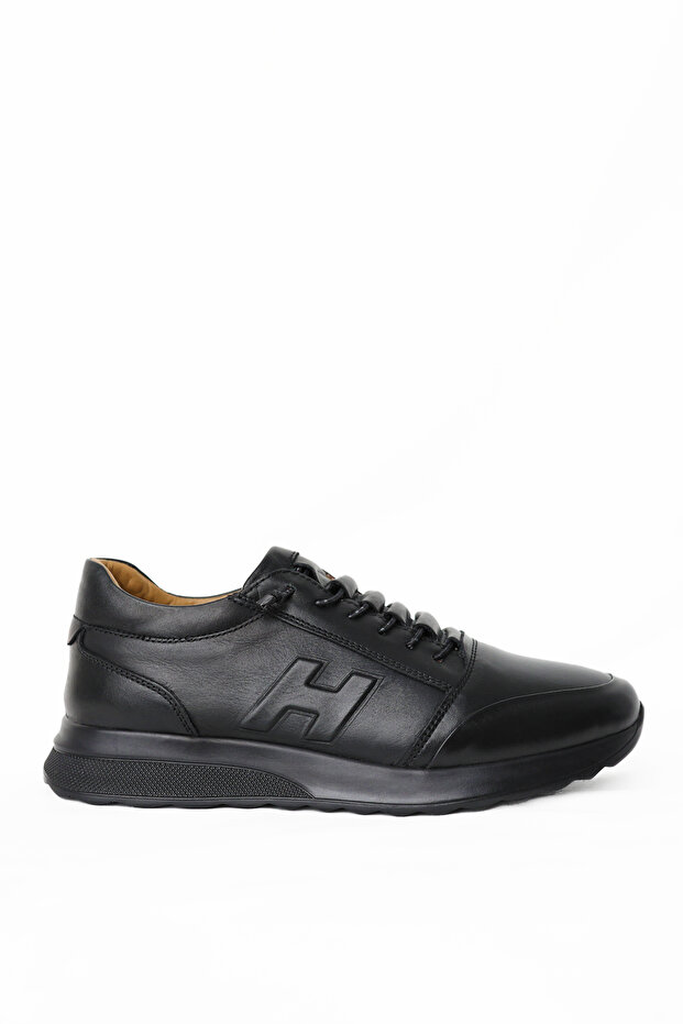 Black Leather Men's Sport