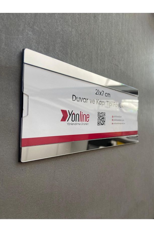 Kapı ve Duvar Tipi Kolay Değiştirilebilir A4 1/3 Föylük Siyah Tabanlı - 6