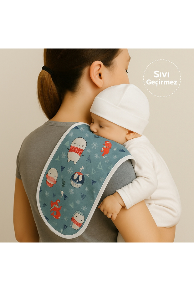 100% Cotton Organic 2-Piece 5-Layer Muslin Baby Shoulder Cover / Mouth Wipe (Liquidproof)