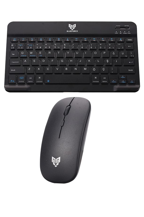 Km-33 Çift Modlu Wireless & Bluetooth Kablosuz Klavye Mouse Set Siyah Pc,tablet,telefon Uyumlu - 7