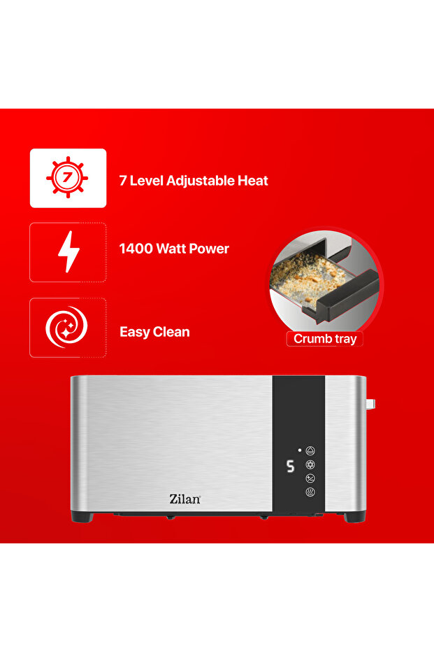 Zln6234 محمصة الخبز الرقمية |   إعادة التسخين والانصهار |   1400 واط - 6