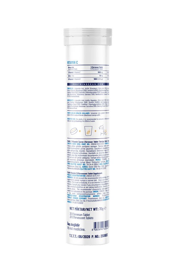 C Vitamini Efervesan - 20 Efervesan Tablet (c Vitamini + Çinko + D Vitamini) - 2