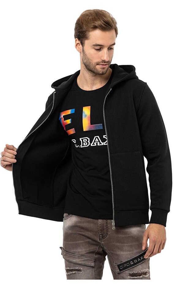 CL556 Erkek Basic Zip Sweatshirt - 3