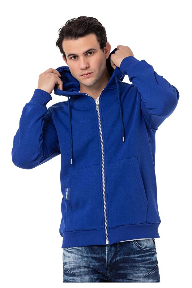 CL556 Erkek Basic Zip Sweatshirt - 1