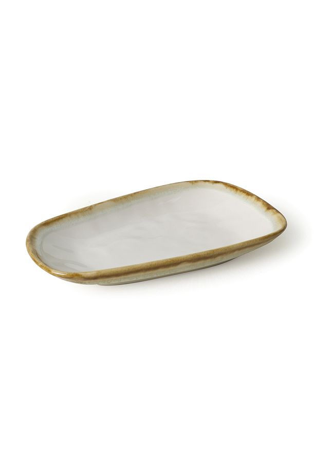 Shizen Mavi / Krem Tetra Kayık Tabak 28 Cm 2 Adet Q39-Q44 - 4