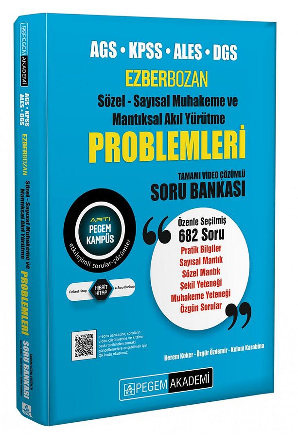 AGS KPSS ALES DGS Ezberbozan Sözel Sayısal Muhakeme ve Mantıksal Akıl Yürütme Problem. Soru Bankası - 1