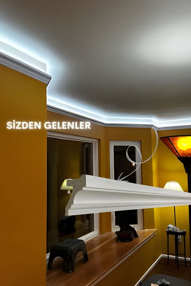 Ledli Kartonpiyer, 10lu Paket 24m Polimer Dayanıklı Boyanabilir Tavan Duvar Aydınlatma, Adeti 240cm - 7