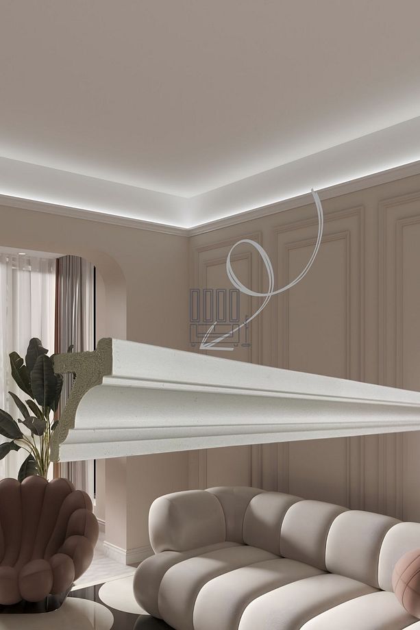 Ledli Kartonpiyer, 10lu Paket 24m Polimer Dayanıklı Boyanabilir Tavan Duvar Aydınlatma, Adeti 240cm - 1