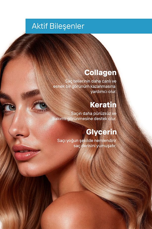 Keratin & Kolajen Saç Bakım 10 in 1 Şampuan 375 ml - 3