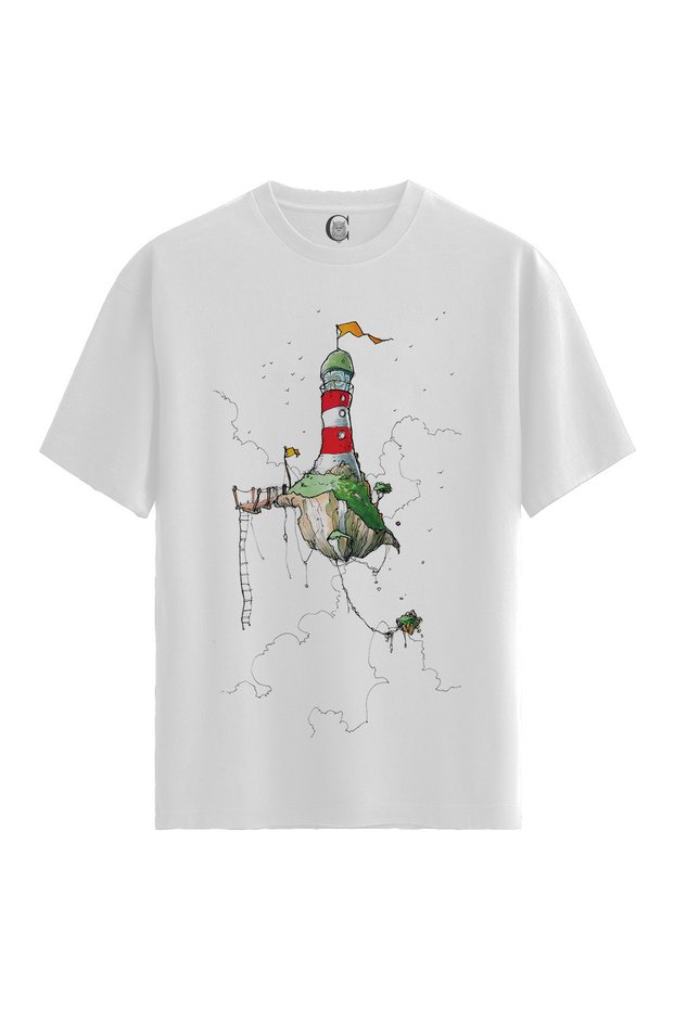 Men/Unisex White 100% Cotton Relaxed Fit Crew Neck Dust Custom Printed T-Shirt