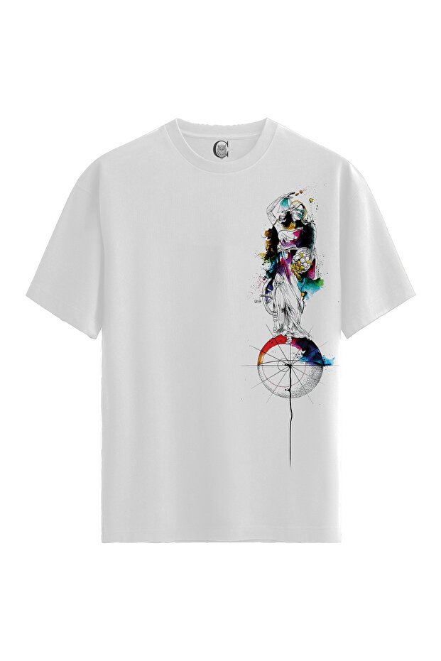 Men/Unisex White 100% Cotton Relaxed Fit Crew Neck Breathe Custom Printed T-Shirt