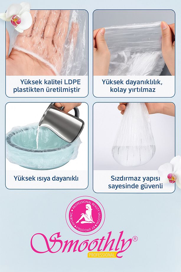 Pedikür Galoşu – 50 Adet | Premium Tek Kullanımlık , Hijyenik Koruyucu Poşet - 5