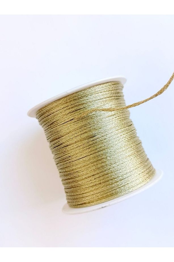 1.2 Mm 80 Metre Simli Altın Gold Monofil ip Paketleme Hediye Paketleme ipi - 6