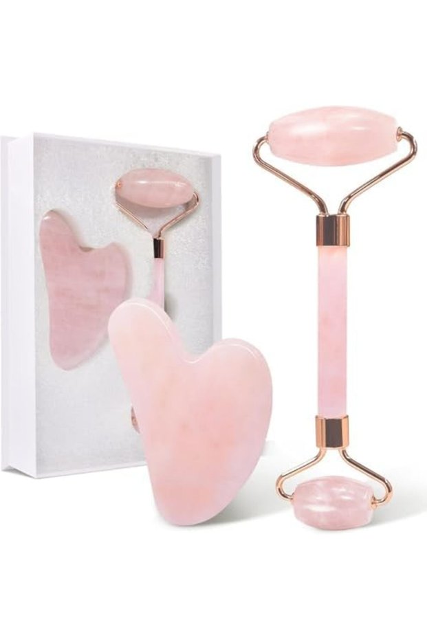 Gua Sha Facial Tools, Anti-Aging Jade Roller Massage and Gua Sha Set, Facial Skin Care Tools Muscle