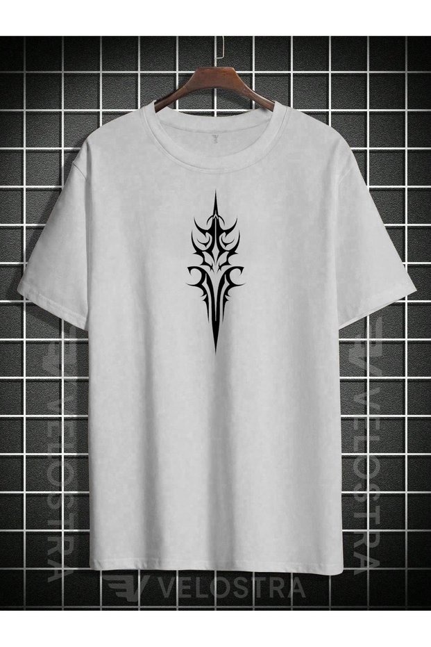 Unisex Symbol Printed Oversize T-Shirt
