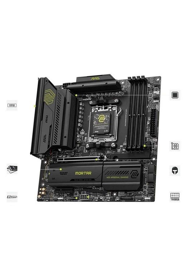 MAG B850M MORTAR WIFI7 DDR5 HDMI-DP PCIE 5.0 AM5 MATX - 6