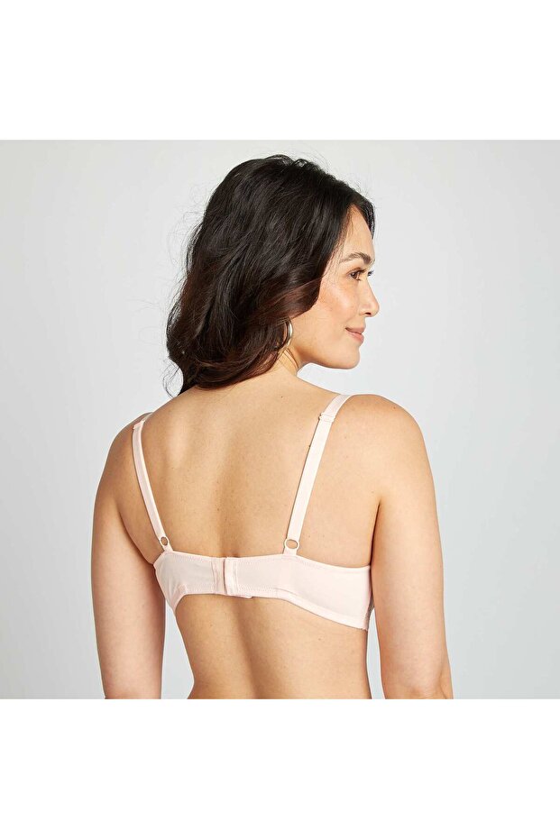 حمالة صدر مبطنة لمقاسات D-E باللون الوردي - 3