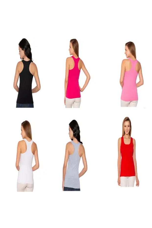 6-Pack Women's Athlete Tank Top Lycra Ribana Rambo