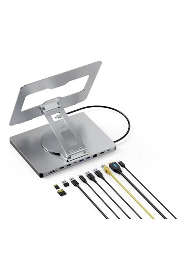 10 in 1 Çok Fonksiyonlu Type-C Hub Notebook Macbook Standı Usb-C Docking Station NSC-101 - 1