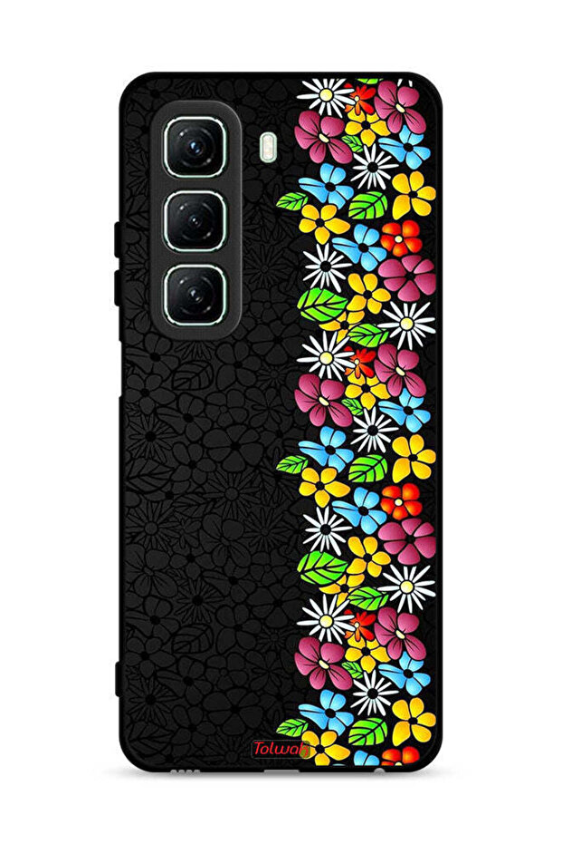 غطاء حماية لهاتف Infinix Hot 50 5G بنقشة زهور