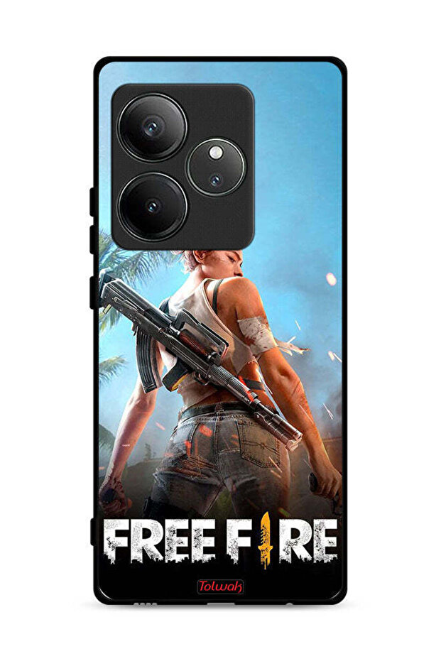 غطاء حماية لجهاز Realme GT 6 5G بتصميم فري فاير