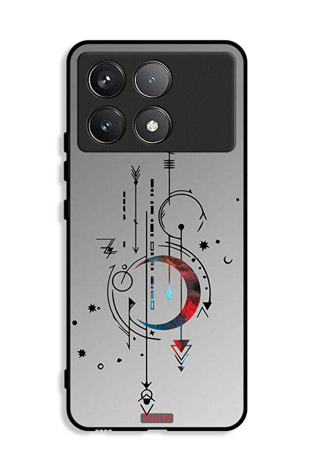 Xiaomi Redmi K70E 5G Protective Case Cover Moon And Arrows Art Pattern
