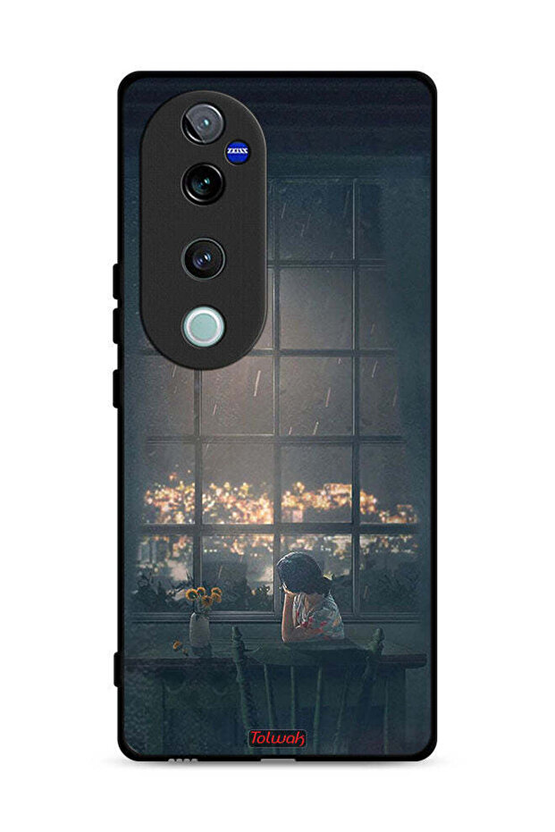 غطاء حماية لهاتف Vivo S19 Pro 5G مع صورة القمر