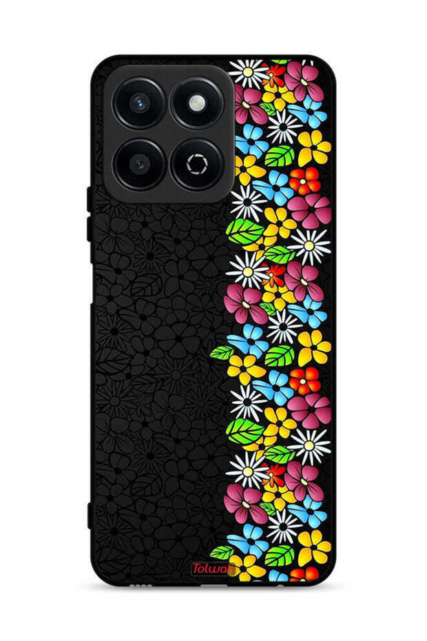 غطاء حماية لهاتف Honor Play 60 Plus 5G بتصميم زهور