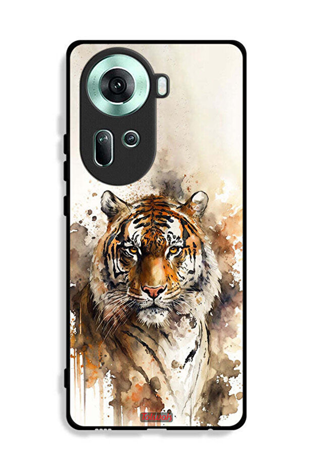 غطاء حماية لهاتف Oppo Reno11 5G بنقشة الفهد التجريدي