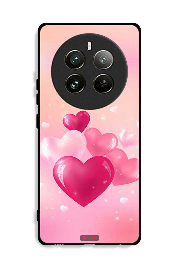 غطاء حماية لهاتف Realme 12 Pro Plus 5G برسومات قلوب جميلة