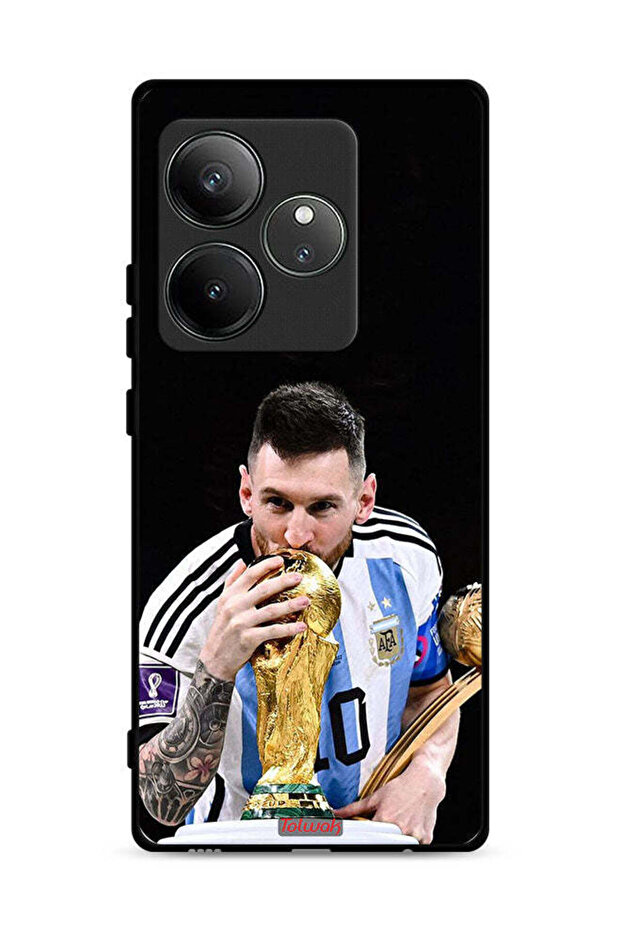 غطاء حماية لهاتف Realme GT 6 5G بتصميم ميسي