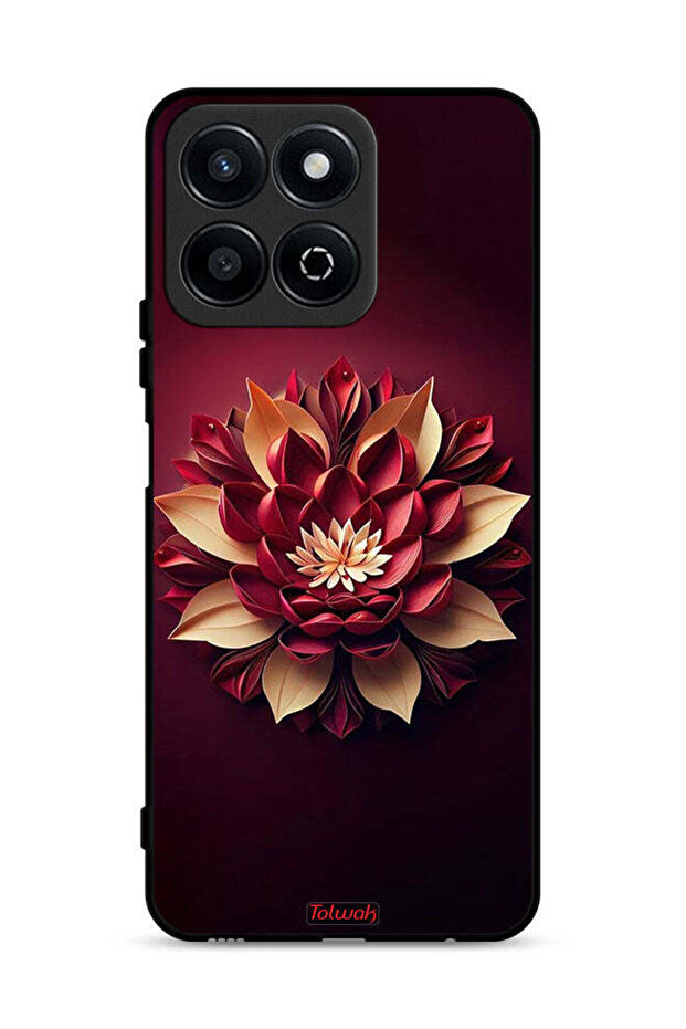 غطاء حماية لهاتف Honor Play 60 Plus 5G بتصميم زهور تجريدية