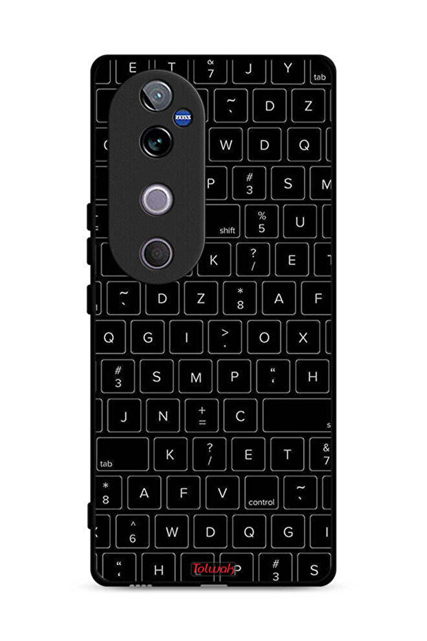 غطاء حماية لهاتف Vivo V40 5G بنمط مفاتيح لوحة المفاتيح العشوائية