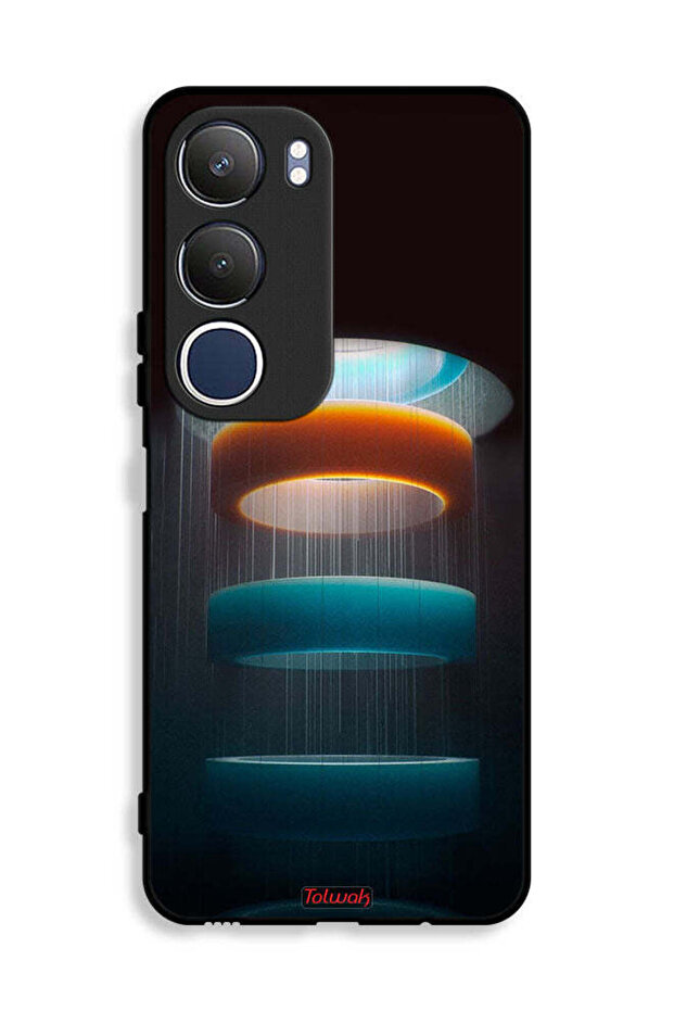 غطاء حماية لهاتف Vivo Y19s 4G بنمط حلقات فنية
