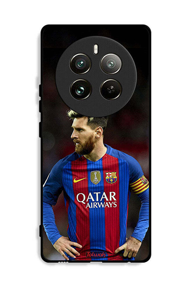 غطاء حماية لهاتف Realme 12 Pro Plus 5G ميسي برشلونة