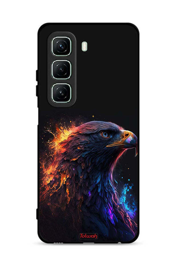 غطاء حماية لهاتف Infinix Hot 50 5G بنقشة فن النسر