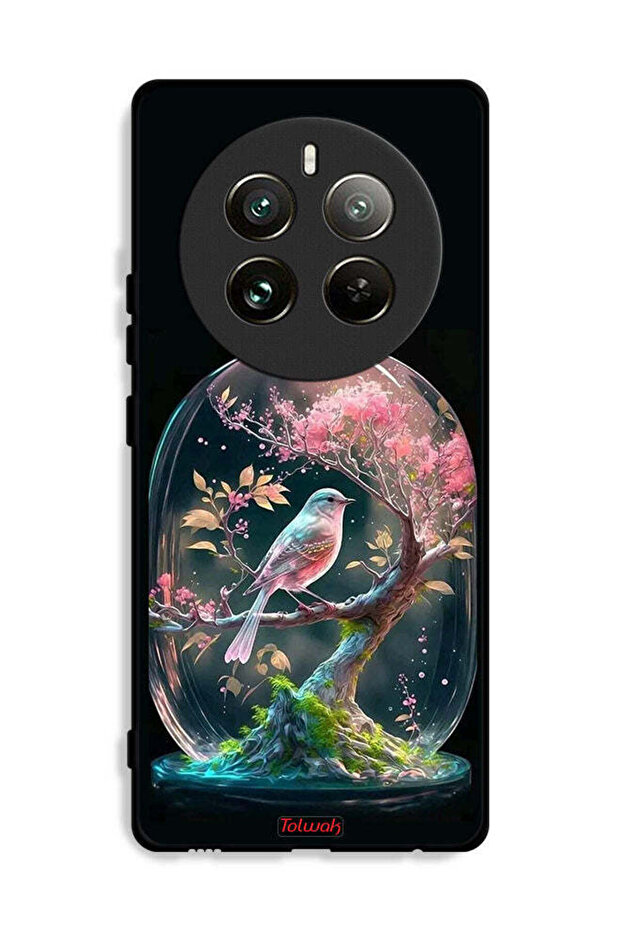 غطاء حماية لهاتف Realme 12 Pro Plus 5G بتصميم Bird In Jarr