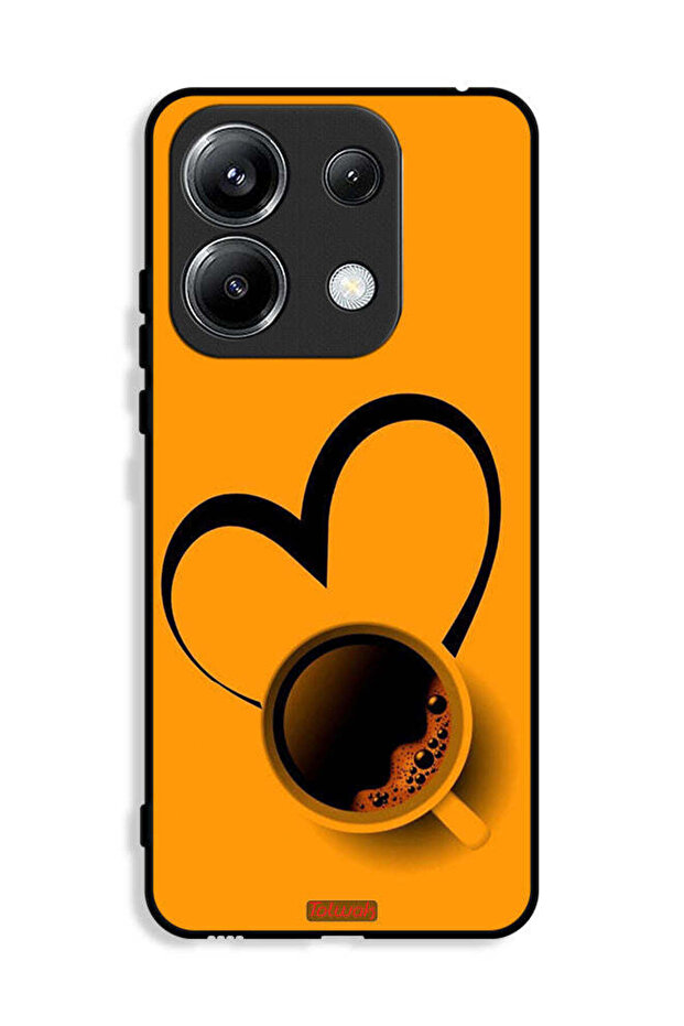 غطاء حماية لهاتف Xiaomi Poco M6 Pro 4G برسومات فنجان قهوة
