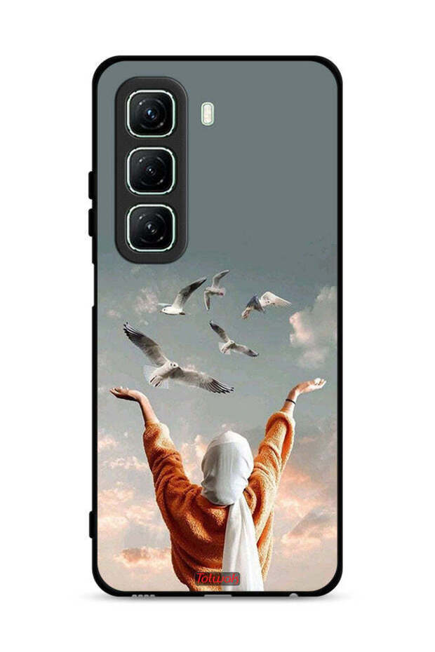 غطاء حماية لهاتف Infinix Hot 50 5G بطبعة طيور تحلق