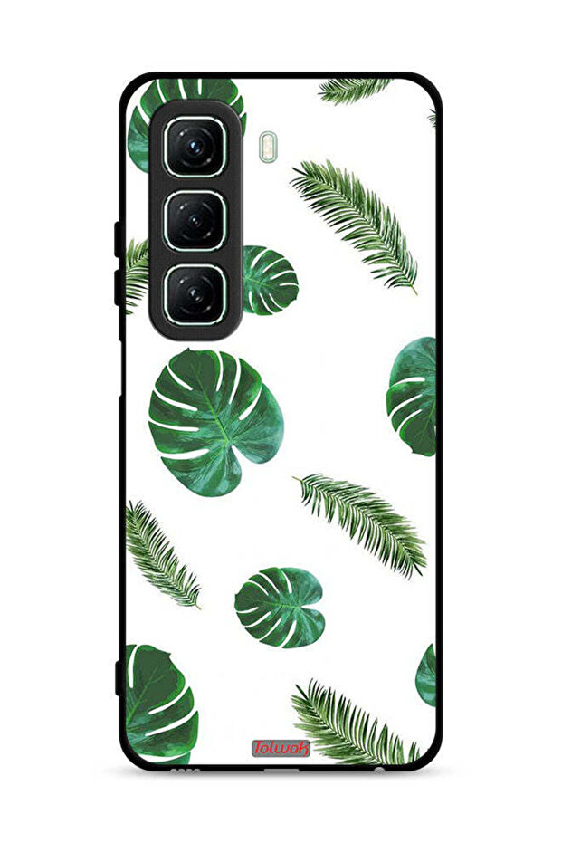غطاء حماية لهاتف Infinix Hot 50 5G بنقشة ريش فنية