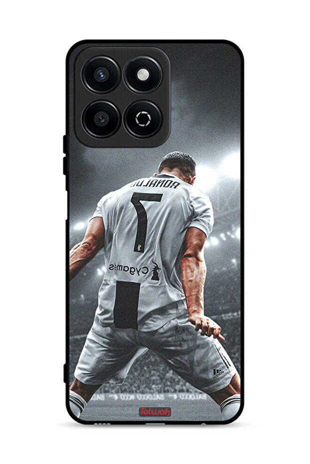 غطاء حماية لهاتف Honor Play 60 Plus 5G بطبعة احتفال كريستيانو رونالدو