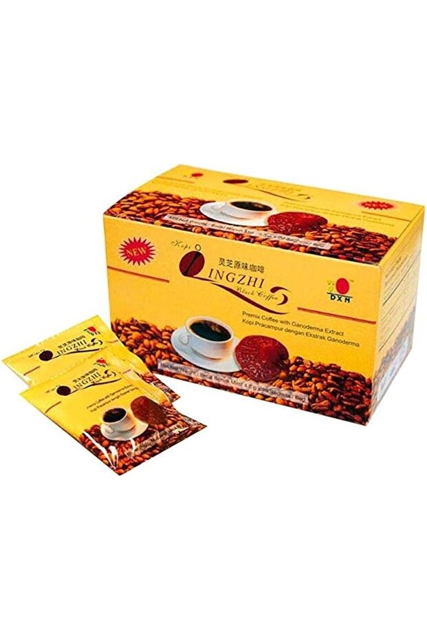 قهوة لينجزي السوداء 2 في 1 مع مستخلص الجانوديرما (4.5 جرام × 20 كيسًا) - 1